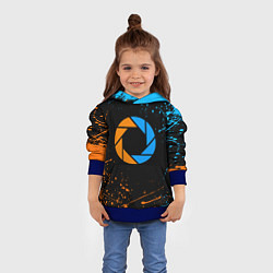 Толстовка-худи детская PORTAL, цвет: 3D-синий — фото 2