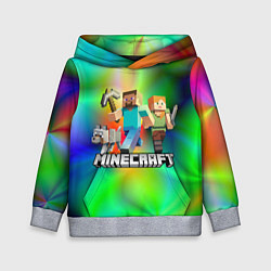 Толстовка-худи детская MINECRAFT, цвет: 3D-меланж