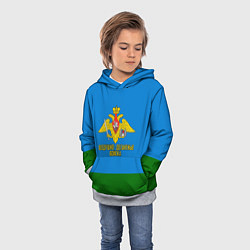 Толстовка-худи детская Воздушно - десантные войска, цвет: 3D-меланж — фото 2