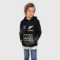 Толстовка-худи детская ALL BLACKS, цвет: 3D-белый — фото 2