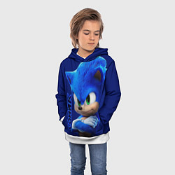 Толстовка-худи детская SONIC, цвет: 3D-белый — фото 2