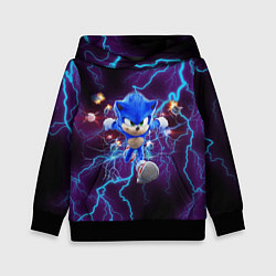 Толстовка-худи детская SONIC, цвет: 3D-черный