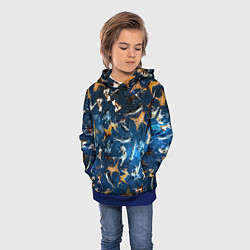 Толстовка-худи детская Космические коты, цвет: 3D-синий — фото 2