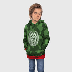 Толстовка-худи детская Пограничные Войска, цвет: 3D-красный — фото 2