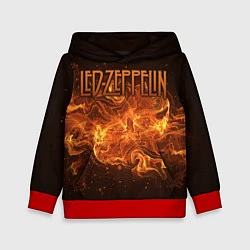 Толстовка-худи детская Led Zeppelin, цвет: 3D-красный