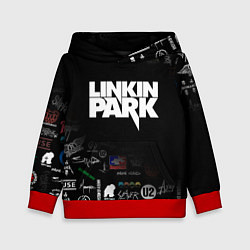 Толстовка-худи детская LINKIN PARK, цвет: 3D-красный
