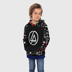 Толстовка-худи детская LINKIN PARK, цвет: 3D-синий — фото 2