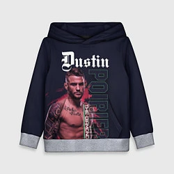 Толстовка-худи детская Dustin Poirier, цвет: 3D-меланж