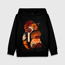 Толстовка-худи детская JAPAN FOX, цвет: 3D-черный