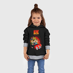 Толстовка-худи детская ACDC, цвет: 3D-меланж — фото 2