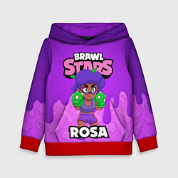 Толстовка-худи детская BRAWL STARS ROSA, цвет: 3D-красный