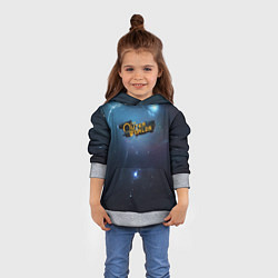 Толстовка-худи детская Spaceship, цвет: 3D-меланж — фото 2