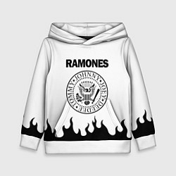 Толстовка-худи детская RAMONES, цвет: 3D-белый