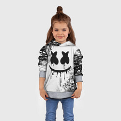 Толстовка-худи детская Marshmello, цвет: 3D-меланж — фото 2