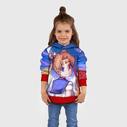 Толстовка-худи детская SAILOR MOON, цвет: 3D-красный — фото 2