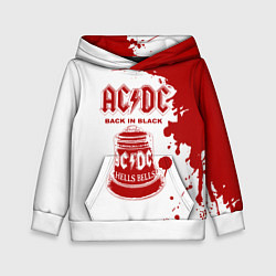 Толстовка-худи детская ACDC Back in Black, цвет: 3D-белый