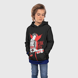Толстовка-худи детская Punk-rock, цвет: 3D-синий — фото 2