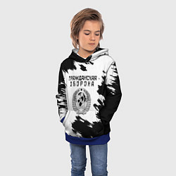 Толстовка-худи детская Гражданская оборона, цвет: 3D-синий — фото 2