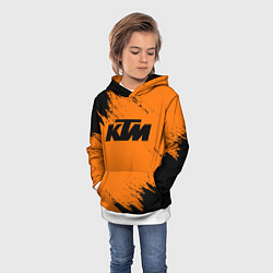 Толстовка-худи детская KTM, цвет: 3D-белый — фото 2