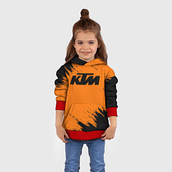 Толстовка-худи детская KTM, цвет: 3D-красный — фото 2