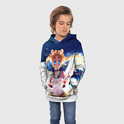 Толстовка-худи детская SAILOR MOON, цвет: 3D-белый — фото 2