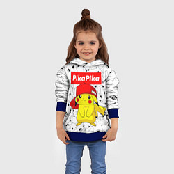 Толстовка-худи детская ПИКАЧУ, цвет: 3D-синий — фото 2