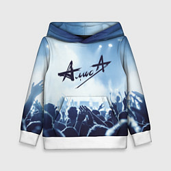 Толстовка-худи детская Алиса, цвет: 3D-белый