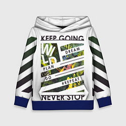 Толстовка-худи детская Off-White: Keep Going, цвет: 3D-синий