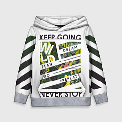 Толстовка-худи детская Off-White: Keep Going, цвет: 3D-меланж