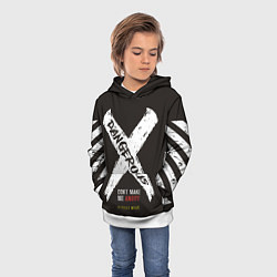 Толстовка-худи детская Off-White: Dangerous, цвет: 3D-белый — фото 2
