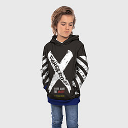 Толстовка-худи детская Off-White: Dangerous, цвет: 3D-синий — фото 2