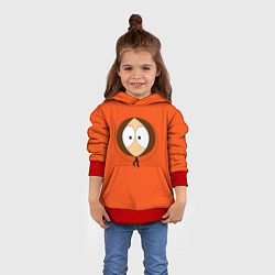 Толстовка-худи детская Кенни, цвет: 3D-красный — фото 2