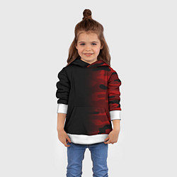 Толстовка-худи детская RED BLACK MILITARY CAMO, цвет: 3D-белый — фото 2