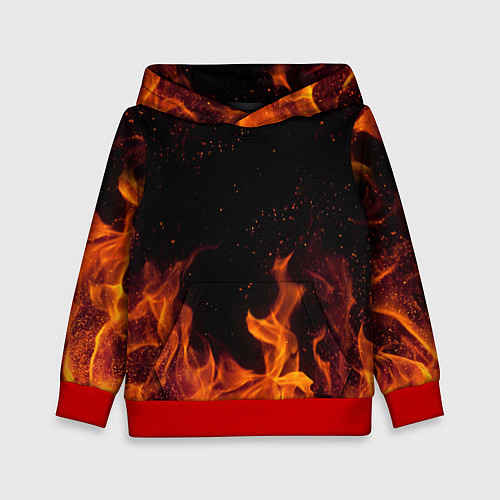 Детская толстовка ОГОНЬ / 3D-Красный – фото 1