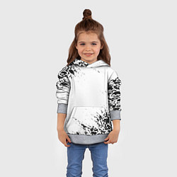 Толстовка-худи детская БЕЛЫЕ ЧЕРЕПА, цвет: 3D-меланж — фото 2