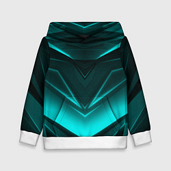 Толстовка-худи детская NEON GEOMETRY STRIPES, цвет: 3D-белый
