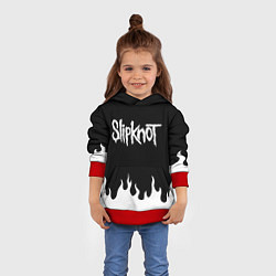 Толстовка-худи детская SLIPKNOT, цвет: 3D-красный — фото 2