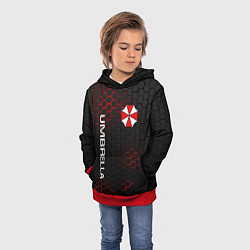 Толстовка-худи детская UMBRELLA CORP, цвет: 3D-красный — фото 2