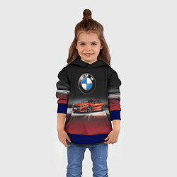 Толстовка-худи детская BMW, цвет: 3D-синий — фото 2