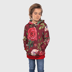 Толстовка-худи детская Rose, цвет: 3D-красный — фото 2