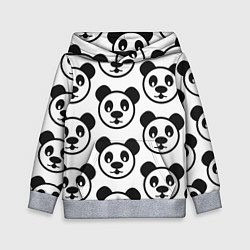 Толстовка-худи детская Panda, цвет: 3D-меланж