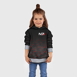Толстовка-худи детская MASS EFFECT N7, цвет: 3D-меланж — фото 2