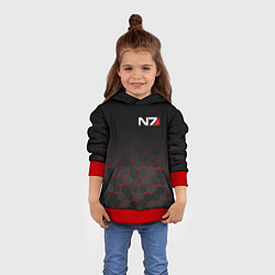 Толстовка-худи детская MASS EFFECT N7, цвет: 3D-красный — фото 2