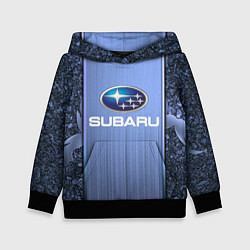 Толстовка-худи детская SUBARU, цвет: 3D-черный