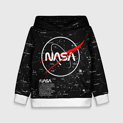 Толстовка-худи детская NASA, цвет: 3D-белый