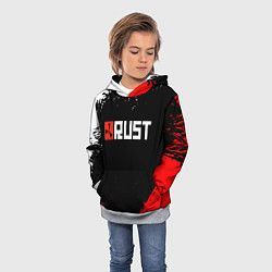 Толстовка-худи детская RUST, цвет: 3D-меланж — фото 2