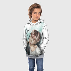 Толстовка-худи детская BTS, цвет: 3D-меланж — фото 2