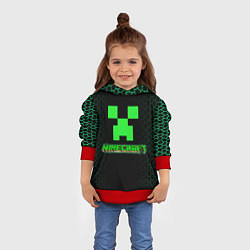 Толстовка-худи детская Minecraft, цвет: 3D-красный — фото 2