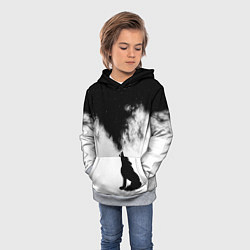 Толстовка-худи детская Galaxy wolf, цвет: 3D-меланж — фото 2