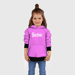 Толстовка-худи детская Barbie, цвет: 3D-черный — фото 2